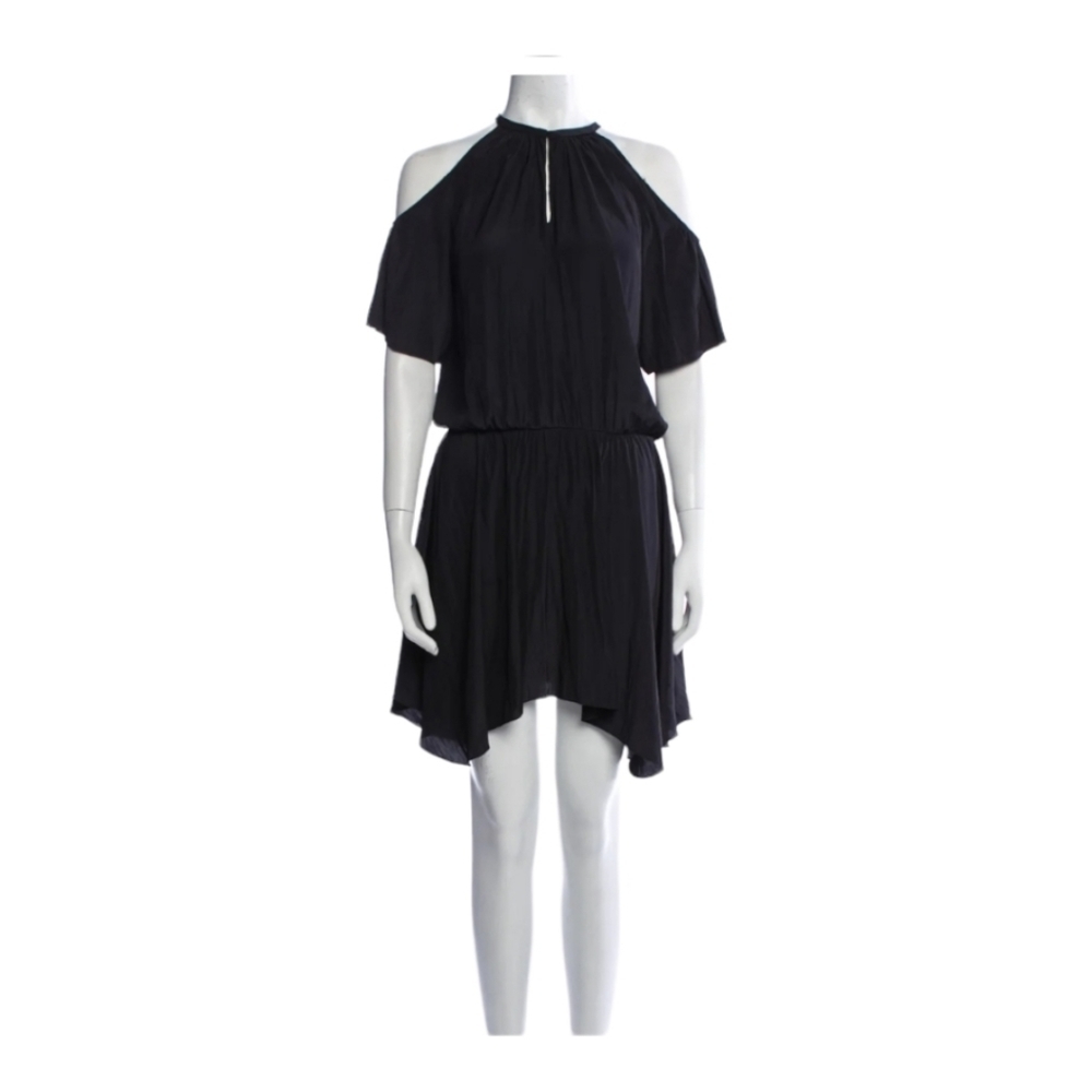 Ramy Brook Black Cold Shoulder Mini Dress